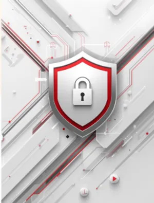 Digital shield representing data protection and secure AI safeguards